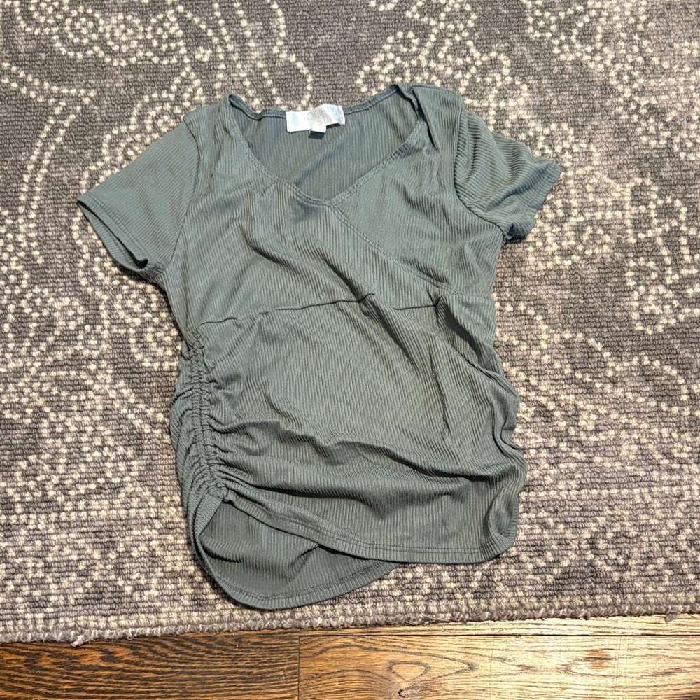 Kids Gray Ruched Top